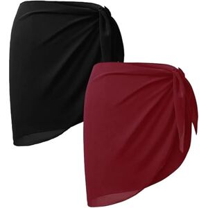 HSAJS Paréo Court Élégant Sarong Nouable Maillot Bain Couverture Plage Légère Été Vacances Femme - Publicité HSAJS Paréo Court Élégant Sarong Nouable Maillot Bain Couverture Plage Légère Été Vacances Femme - Publicité