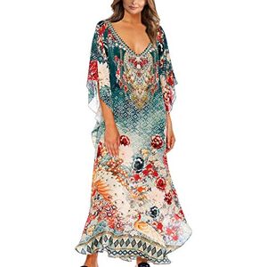 LikeJump Femmes Robe Boho de Plage Maxi Caftan Cache-Maillot Sarong Maillot de Bain Cover Ups - Publicité LikeJump Femmes Robe Boho de Plage Maxi Caftan Cache-Maillot Sarong Maillot de Bain Cover Ups - Publicité