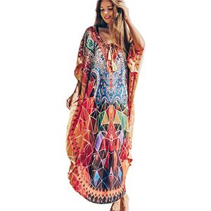 LikeJump Femmes Robe Boho de Plage Maxi Caftan Cache-Maillot Sarong Maillot de Bain Cover Ups - Publicité LikeJump Femmes Robe Boho de Plage Maxi Caftan Cache-Maillot Sarong Maillot de Bain Cover Ups - Publicité