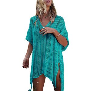 YULOONG Femmes Maillot de Bain Couverture up bohême Sarong Sexy col en V Plage Bikini Maillots de Bain Crochet Robe Taille Unique Vert - Publicité YULOONG Femmes Maillot de Bain Couverture up bohême Sarong Sexy col en V Plage Bikini Maillots de Bain Crochet Robe Taille Unique Vert - Publicité