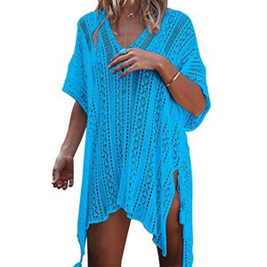 EDOTON Cache-Maillots et Sarongs, Femme Maillot de Bain Dos Ouvert Robe de Maillot de Bain Bikini Dentelle au Crochet, Bleu, Taille Unique - Publicité EDOTON Cache-Maillots et Sarongs, Femme Maillot de Bain Dos Ouvert Robe de Maillot de Bain Bikini Dentelle au Crochet, Bleu, Taille Unique - Publicité