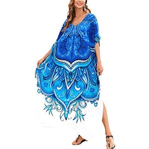 LikeJump Femmes Kaftan Coton Imprimé Maillot de Bain Kimono Longue Cover Up Bikini Robe de Plage Pareo - Publicité LikeJump Femmes Kaftan Coton Imprimé Maillot de Bain Kimono Longue Cover Up Bikini Robe de Plage Pareo - Publicité