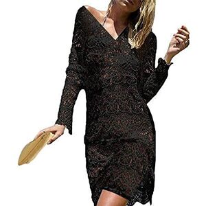 JFAN Robe Femme Sexy de Plage Dentelle Dos Nu Long Tropical Crochet Bikini Cover Up - Publicité JFAN Robe Femme Sexy de Plage Dentelle Dos Nu Long Tropical Crochet Bikini Cover Up - Publicité