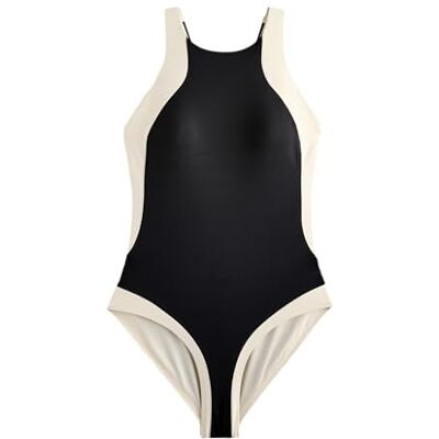 NEXT Femme Maillot de Bain Dos Nu Effet Ventre Plat avec col Montant Black/Ecru 40 - Publicité NEXT Femme Maillot de Bain Dos Nu Effet Ventre Plat avec col Montant Black/Ecru 40 - Publicité