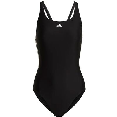 Adidas Femme Mid 3-Stripes Swimsuit, Black / White, 42 - Publicité Adidas Femme Mid 3-Stripes Swimsuit, Black / White, 42 - Publicité