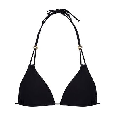 Dorina Haut de Maillot de Bain Triangle Togo Mago, Bretelles à Nouer, sans Armature, Rembourrage Amovible, Détail Perles Dorées, Noir - Publicité Dorina Haut de Maillot de Bain Triangle Togo Mago, Bretelles à Nouer, sans Armature, Rembourrage Amovible, Détail Perles Dorées, Noir - Publicité