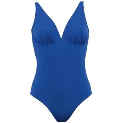 Janine Robin Maillot de Bain 1 pièce Gainant Addict Bleu Marque Française Haute Qualité - Publicité Janine Robin Maillot de Bain 1 pièce Gainant Addict Bleu Marque Française Haute Qualité - Publicité