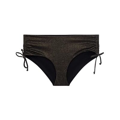 Dorina Mysterio Bas de Bikini Femme, Tissu Scintillant, Coupe Hipster Couvrance Totale, Détail Cordon de Serrage, Fil Doré, Noir - Publicité Dorina Mysterio Bas de Bikini Femme, Tissu Scintillant, Coupe Hipster Couvrance Totale, Détail Cordon de Serrage, Fil Doré, Noir - Publicité