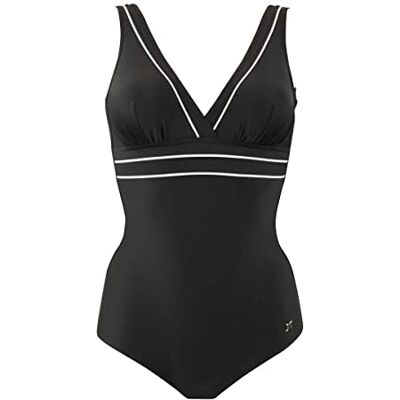 Janine Robin Maillot de Bain 1 pièce Sculptant Java 44 Noir Marque Française Haute Qualité - Publicité Janine Robin Maillot de Bain 1 pièce Sculptant Java 44 Noir Marque Française Haute Qualité - Publicité