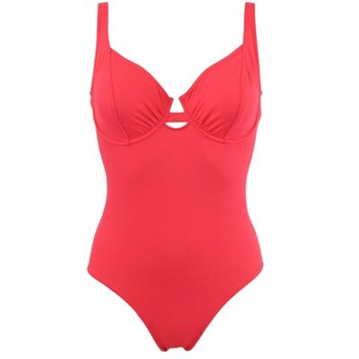 Laura By Janine Robin Maillot 1 pièce Armatures texturé Tulum Rouge Marque Française Haute Qualité - Publicité Laura By Janine Robin Maillot 1 pièce Armatures texturé Tulum Rouge Marque Française Haute Qualité - Publicité