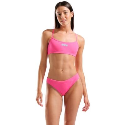 Arena Performance Solid Bandeau Bikini Durable Pool Chlorine Proof Two-Piece Swimsuit Ensemble de Bikini Femme (Lot de 1) - Publicité Arena Performance Solid Bandeau Bikini Durable Pool Chlorine Proof Two-Piece Swimsuit Ensemble de Bikini Femme (Lot de 1) - Publicité