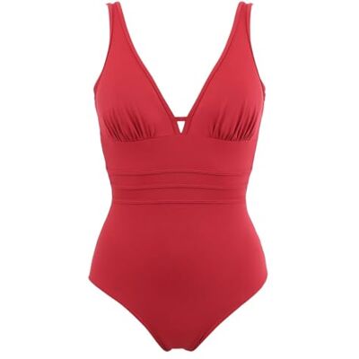Janine Robin Bassin d'Arcachon Maillot 1 pièce sans Armatures Bonnet CDE Grace Rouge 2XL - Publicité Janine Robin Bassin d'Arcachon Maillot 1 pièce sans Armatures Bonnet CDE Grace Rouge 2XL - Publicité