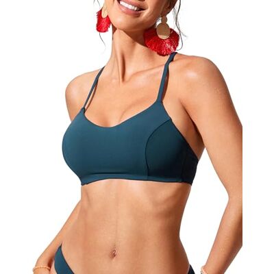 CRZ YOGA Maillot de Bain à Lacets pour Femmes Haut de Bikini Spaghetti Croisé Bretelles Soutien-Gorge de Sport Insigne Bleu 46 - Publicité CRZ YOGA Maillot de Bain à Lacets pour Femmes Haut de Bikini Spaghetti Croisé Bretelles Soutien-Gorge de Sport Insigne Bleu 46 - Publicité
