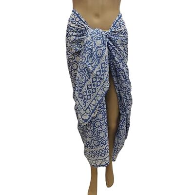 Rastogi Handicrafts Paréo sarong 100% coton imprimé à la main paréo maillot de bain jupe cache-maillot long vêtements pour femmes tissu plage bikini (185,4 x 111,8 cm), Bleu 6., 73 x 44 inch (approx) - Publicité Rastogi Handicrafts Paréo sarong 100% coton imprimé à la main paréo maillot de bain jupe cache-maillot long vêtements pour femmes tissu plage bikini (185,4 x 111,8 cm), Bleu 6., 73 x 44 inch (approx) - Publicité