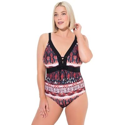 Ulla Popken Badeanzug Jenny, Ekatmuster Safari Maillot de Bain Une pièce, Bleu Marine, 58 Femmes - Publicité Ulla Popken Badeanzug Jenny, Ekatmuster Safari Maillot de Bain Une pièce, Bleu Marine, 58 Femmes - Publicité