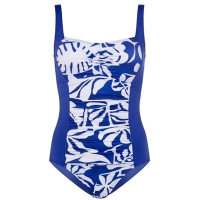 Dorina Mercadona Maillot de Bain Femme, Imprimé Feuilles Audacieux, Détails Froncés, Rembourrage Amovible, Confort sans Armatures, Blue - Publicité Dorina Mercadona Maillot de Bain Femme, Imprimé Feuilles Audacieux, Détails Froncés, Rembourrage Amovible, Confort sans Armatures, Blue - Publicité