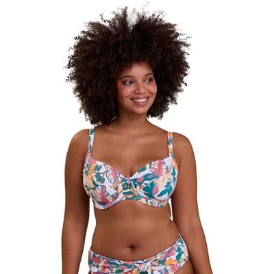 Sans Complexe Modèle Fidji Haut de Maillot de Bain Femme 105D Imprimé Exotique Blanc - Publicité Sans Complexe Modèle Fidji Haut de Maillot de Bain Femme 105D Imprimé Exotique Blanc - Publicité