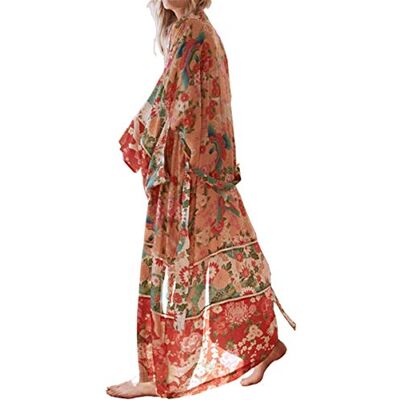 LikeJump Chiffon Kimono Hippie Bikini Cover Up Grande Taille Caftan Maillot de Bain Robe de Plage Femme Eté - Publicité LikeJump Chiffon Kimono Hippie Bikini Cover Up Grande Taille Caftan Maillot de Bain Robe de Plage Femme Eté - Publicité