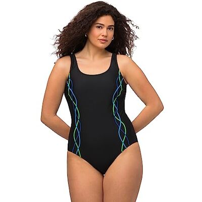 Ulla Popken Maillot de Bain, Pipings, Bande sous la Poitrine, Doublure Avant pièce Femme,Noir,54 - Publicité Ulla Popken Maillot de Bain, Pipings, Bande sous la Poitrine, Doublure Avant pièce Femme,Noir,54 - Publicité