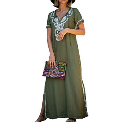 LikeJump Femmes Coton Robe Grande Taille Eté Caftan Longue Kimono Bikini Cover-Up Plage Tunique Maillot de Bain - Publicité LikeJump Femmes Coton Robe Grande Taille Eté Caftan Longue Kimono Bikini Cover-Up Plage Tunique Maillot de Bain - Publicité