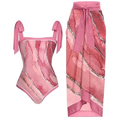 SHULEI Maillot De Push Up Bain Femme Ronde 2 Pieces Imprimée Ventre Plat Set Plage Ensemble Jupette Chic Et Elegant Bikini Maillots Sarong Paréo Imprimé Swimsuit Swimwear (Couleur : Pink, Size : XXL) - Publicité SHULEI Maillot De Push Up Bain Femme Ronde 2 Pieces Imprimée Ventre Plat Set Plage Ensemble Jupette Chic Et Elegant Bikini Maillots Sarong Paréo Imprimé Swimsuit Swimwear (Couleur : Pink, Size : XXL) - Publicité
