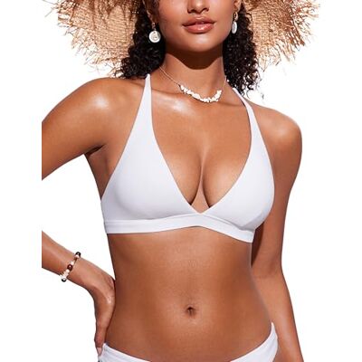 CRZ YOGA Décolleté Plongeant Hauts de Bikini Rembourrage Amovible, Bonnet A-C, Dos Croisé, Natation, Soutien-gorge de Bain pour Femme - Publicité CRZ YOGA Décolleté Plongeant Hauts de Bikini Rembourrage Amovible, Bonnet A-C, Dos Croisé, Natation, Soutien-gorge de Bain pour Femme - Publicité