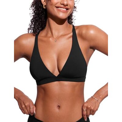 CRZ YOGA Décolleté Plongeant Hauts de Bikini Noir 46 - Publicité CRZ YOGA Décolleté Plongeant Hauts de Bikini Noir 46 - Publicité