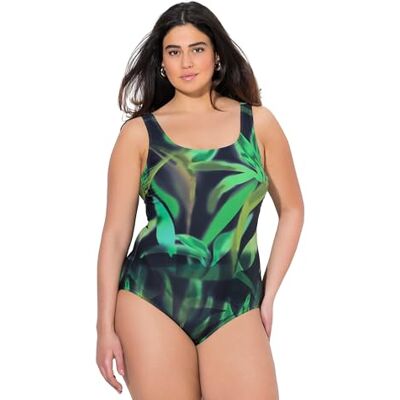 Ulla Popken Maillot de Bain pour Femme, Grande Taille, sans Bonnets Souples, col Rond, Noir, 54-56 - Publicité Ulla Popken Maillot de Bain pour Femme, Grande Taille, sans Bonnets Souples, col Rond, Noir, 54-56 - Publicité