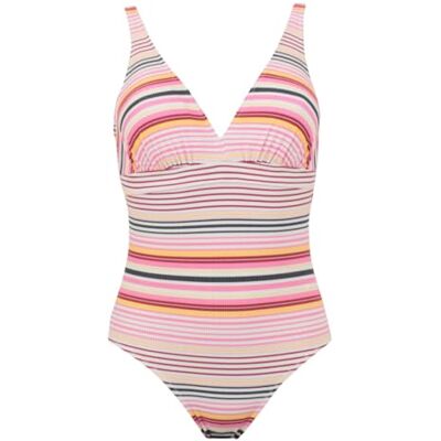 Janine Robin Maillot de Bain 1 pièce coupé sous Poitrine Alma Rose Marque Française Haute Qualité - Publicité Janine Robin Maillot de Bain 1 pièce coupé sous Poitrine Alma Rose Marque Française Haute Qualité - Publicité