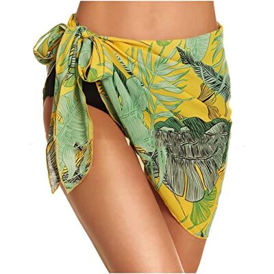 Wrap de Plage de Femmes,Paréo de Plage Cache-Maillot Robe de Plage Sarong Couverture de Bikini Jupes Wrap pour Maillot de Bain en Mousseline,Jaune - Publicité Wrap de Plage de Femmes,Paréo de Plage Cache-Maillot Robe de Plage Sarong Couverture de Bikini Jupes Wrap pour Maillot de Bain en Mousseline,Jaune - Publicité