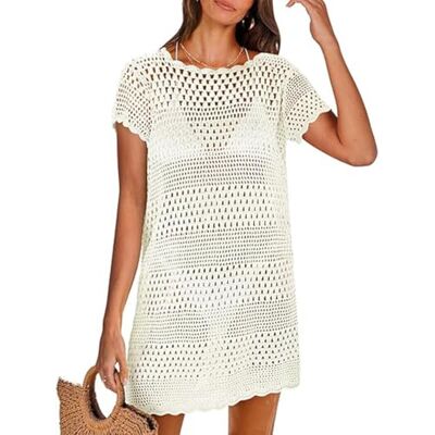 Hanaoops Cache Maillot de Bain Femme Robe de Plage Crochet Été Sarongs Couvrir Bikini Cover Up Bohème Beachwear pour Vacances, Piscine, Bord de Mer et Fête - Publicité Hanaoops Cache Maillot de Bain Femme Robe de Plage Crochet Été Sarongs Couvrir Bikini Cover Up Bohème Beachwear pour Vacances, Piscine, Bord de Mer et Fête - Publicité