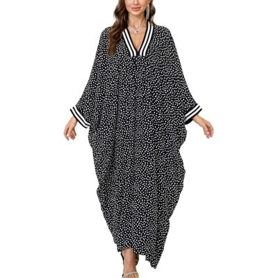 YOUKD Femmes D'été Kaftan Maxi Bohème Robe Plage Bikini Coverup Robe Long Kimono Taille Unique - Publicité YOUKD Femmes D'été Kaftan Maxi Bohème Robe Plage Bikini Coverup Robe Long Kimono Taille Unique - Publicité