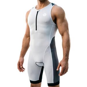 Terradorn Combinaison de triathlon pour homme – Combinaison de triathlon respirante à séchage rapide avec demi-fermeture éclair et panneaux en maille pour la natation à vélo – Léger sans frottement - Publicité Terradorn Combinaison de triathlon pour homme – Combinaison de triathlon respirante à séchage rapide avec demi-fermeture éclair et panneaux en maille pour la natation à vélo – Léger sans frottement - Publicité