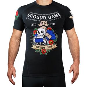 Ground Game Rashguard BJJ MMA T-shirt de compression à manches courtes pour homme, Oldschool, M - Publicité Ground Game Rashguard BJJ MMA T-shirt de compression à manches courtes pour homme, Oldschool, M - Publicité