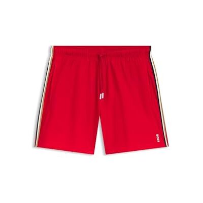 BOSS Hommes Iconic Short de Bain avec Rayures emblématiques et Logo - Publicité BOSS Hommes Iconic Short de Bain avec Rayures emblématiques et Logo - Publicité