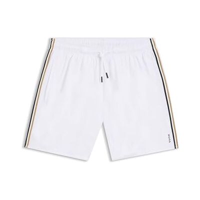 BOSS Hommes Iconic Short de Bain avec Rayures emblématiques et Logo - Publicité BOSS Hommes Iconic Short de Bain avec Rayures emblématiques et Logo - Publicité