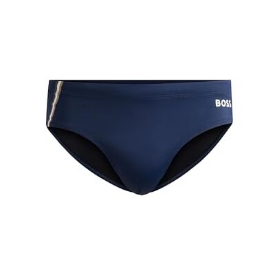 BOSS Hommes Brief John Slip de Bain en Jersey à Rayures emblématiques et Logo - Publicité BOSS Hommes Brief John Slip de Bain en Jersey à Rayures emblématiques et Logo - Publicité