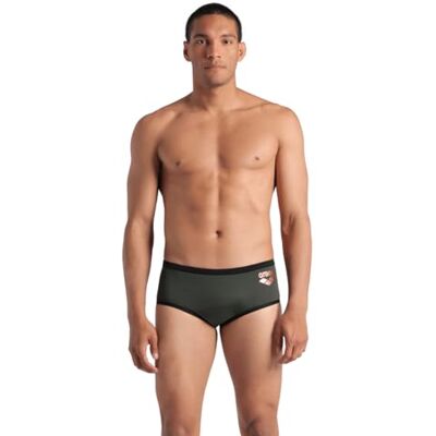 Arena Short de Bain Taille Basse avec Grand Logo pour Homme, Vert Sauge foncé/Noir, 34 - Publicité Arena Short de Bain Taille Basse avec Grand Logo pour Homme, Vert Sauge foncé/Noir, 34 - Publicité