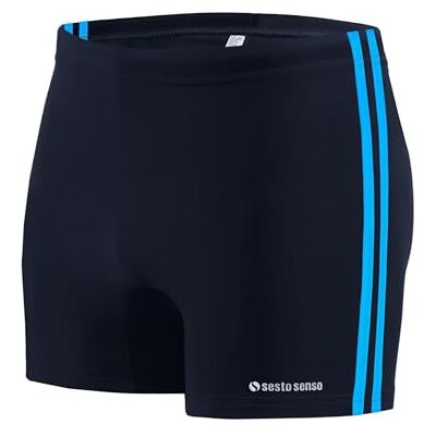 sesto senso Maillot de Bain Homme Sportif, Boxer de Bain à Séchage Rapide avec Cordon de Serrage – Short de Bain Confortable en Taille 3XL, Bleu - Publicité sesto senso Maillot de Bain Homme Sportif, Boxer de Bain à Séchage Rapide avec Cordon de Serrage – Short de Bain Confortable en Taille 3XL, Bleu - Publicité