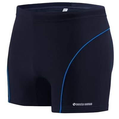 sesto senso Maillot de Bain Homme Sportif, Boxer de Bain à Séchage Rapide avec Cordon de Serrage – Short de Bain Confortable en Taille L, Bleu - Publicité sesto senso Maillot de Bain Homme Sportif, Boxer de Bain à Séchage Rapide avec Cordon de Serrage – Short de Bain Confortable en Taille L, Bleu - Publicité