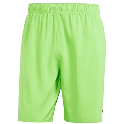 Adidas Homme Solid CLX Classic-Length Swim Shorts, Lucid Lime/White, M - Publicité Adidas Homme Solid CLX Classic-Length Swim Shorts, Lucid Lime/White, M - Publicité