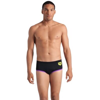 Arena Short de Bain Taille Basse avec Grand Logo pour Homme, Noir/Violet, 34 - Publicité Arena Short de Bain Taille Basse avec Grand Logo pour Homme, Noir/Violet, 34 - Publicité
