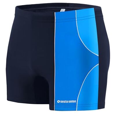 sesto senso Maillot de Bain Homme Sportif, Boxer de Bain à Séchage Rapide avec Cordon de Serrage – Short de Bain Confortable en Taille 4XL, Bleu - Publicité sesto senso Maillot de Bain Homme Sportif, Boxer de Bain à Séchage Rapide avec Cordon de Serrage – Short de Bain Confortable en Taille 4XL, Bleu - Publicité