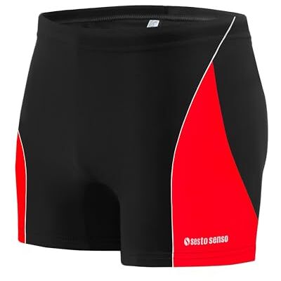 sesto senso Maillot de Bain Homme Sportif, Boxer de Bain à Séchage Rapide avec Cordon de Serrage – Short de Bain Confortable en Taille L, Noir - Publicité sesto senso Maillot de Bain Homme Sportif, Boxer de Bain à Séchage Rapide avec Cordon de Serrage – Short de Bain Confortable en Taille L, Noir - Publicité
