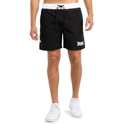 Lonsdale Short de Plage Homme Coupe Regular Thorpe, Noir/Blanc, 5XL - Publicité Lonsdale Short de Plage Homme Coupe Regular Thorpe, Noir/Blanc, 5XL - Publicité