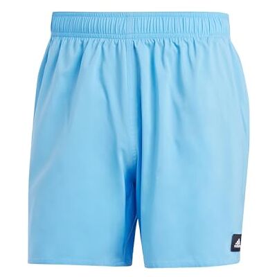 Adidas Homme Solid CLX Short-Length Swim Shorts, Blue Burst/White, M - Publicité Adidas Homme Solid CLX Short-Length Swim Shorts, Blue Burst/White, M - Publicité