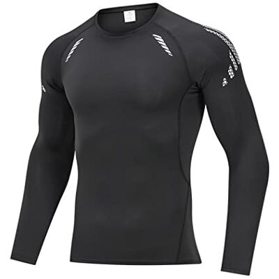 keepmore Hommes Rash Vest- UPF 50+ Rash Guard Compression Shirt À Manches Longues Combinaison À Séchage Rapide Haut De Natation pour Surf BJJ Jiu Jitsu - Publicité keepmore Hommes Rash Vest- UPF 50+ Rash Guard Compression Shirt À Manches Longues Combinaison À Séchage Rapide Haut De Natation pour Surf BJJ Jiu Jitsu - Publicité