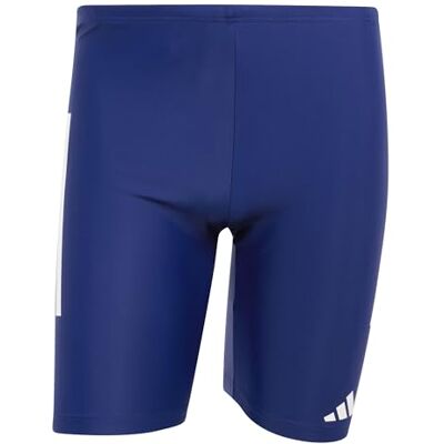 Adidas Homme 3 Stripes Swim Jammers 8 inch, Dark Blue/White, S-M - Publicité Adidas Homme 3 Stripes Swim Jammers 8 inch, Dark Blue/White, S-M - Publicité
