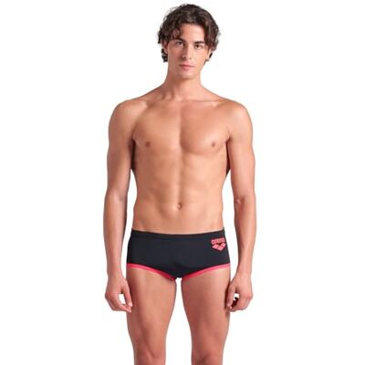 Arena Short de Bain Taille Basse avec Grand Logo pour Homme, Noir/Rouge Fluo, 34 - Publicité Arena Short de Bain Taille Basse avec Grand Logo pour Homme, Noir/Rouge Fluo, 34 - Publicité