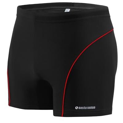 sesto senso Maillot de Bain Homme Sportif, Boxer de Bain à Séchage Rapide avec Cordon de Serrage – Short de Bain Confortable en Taille XXL, Noir - Publicité sesto senso Maillot de Bain Homme Sportif, Boxer de Bain à Séchage Rapide avec Cordon de Serrage – Short de Bain Confortable en Taille XXL, Noir - Publicité